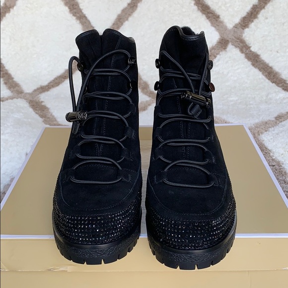 MICHAEL KORS MARLEY BOOTIE SUEDE BLACK - Picture 6 of 16